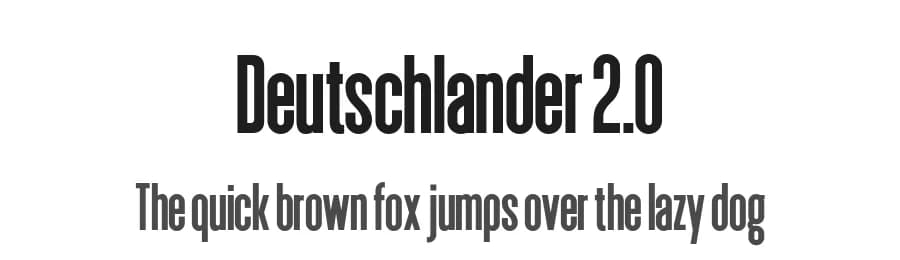 Deutschlander 2.0 by Sharkshock — Sans Serif Font