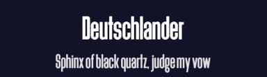 Deutschlander by Sharkshock — Sans Serif Font — thumbnail 2