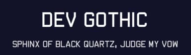 Dev Gothic by someone that wishes to stay anonymous — Sans Serif Font — thumbnail 2