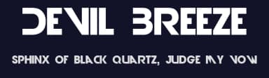 Devil Breeze by WesLo Fonts — Sans Serif Font — thumbnail 2