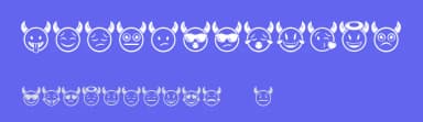 Devil Emoji by Vladimir Nikolic — Dingbats Font — thumbnail 3