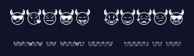 Devil Emoji by Vladimir Nikolic — Dingbats Font — thumbnail 2