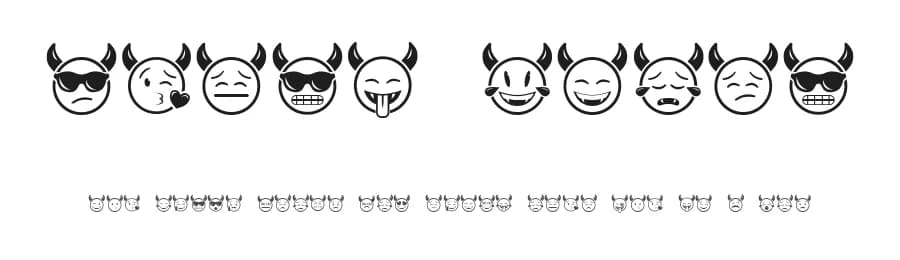 Devil Emoji by Vladimir Nikolic — Dingbats Font