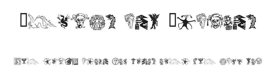 Devils and Dragons by Listemageren — Dingbats Font