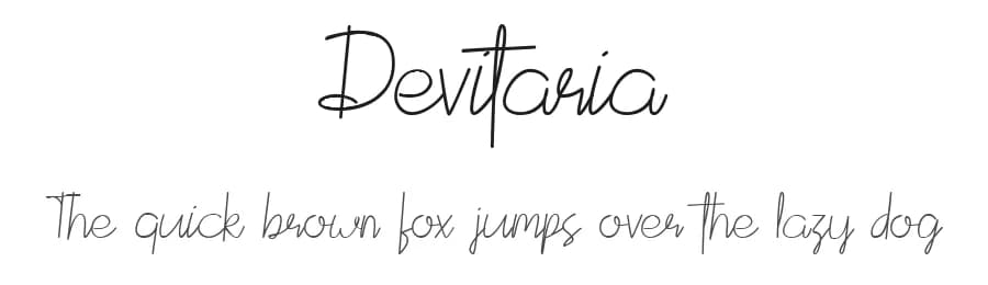 Devitaria by Apriliyanto — Script Handwritten Font