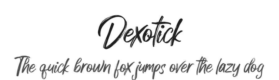 Dexotick by Dhan Studio — Script Handwritten Font