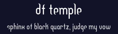 DF Temple by DiagnostiK foundation DF667 — Sans Serif Font — thumbnail 2