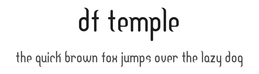 DF Temple by DiagnostiK foundation DF667 — Sans Serif Font