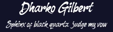 Dharko Gilbert by cove703 — Script Handwritten Font — thumbnail 2