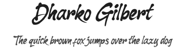 Dharko Gilbert by cove703 — Script Handwritten Font