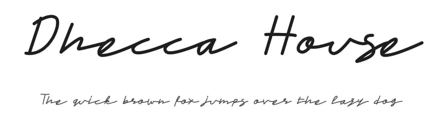 Dhecca House by Prioritype Co — Script Handwritten Font