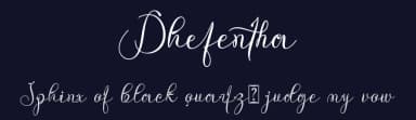Dhefentha by Yoga Letter — Script Handwritten Font — thumbnail 2