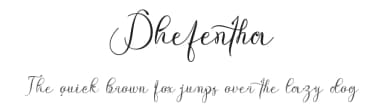 Dhefentha by Yoga Letter — Script Handwritten Font — thumbnail 1