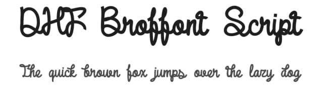 DHF Broffont Script by Majestype — Script Handwritten Font