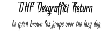 DHF Dexgraffiti Return by Majestype — Script Handwritten Font — thumbnail 1