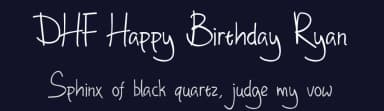 DHF Happy Birthday Ryan by Majestype — Script Handwritten Font — thumbnail 2