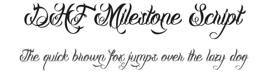 DHF Milestone Script by Majestype — Script Handwritten Font