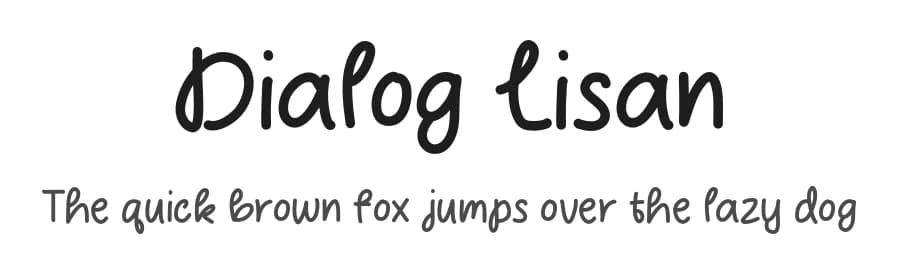 Dialog Lisan by MJType — Script Handwritten Font