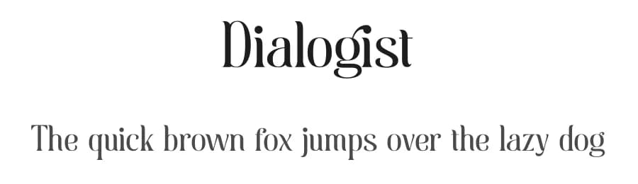 Dialogist by Nathatype — Serif Font