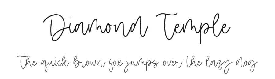 Diamond Temple by Timur Type — Script Handwritten Font