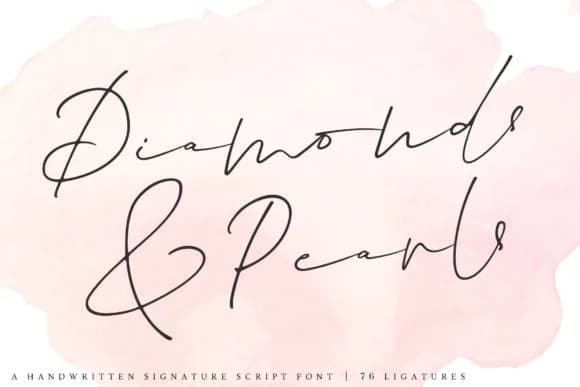 Diamonds & Pearls Font by Ayca Atalay — Script Handwritten Font