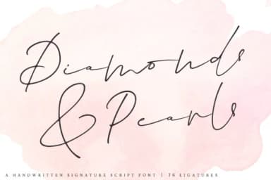 Diamonds & Pearls Font by Ayca Atalay — Script Handwritten Font — thumbnail 1