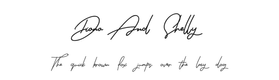 Diana And Shelly by Kateeng Ciu — Script Handwritten Font