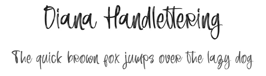 Diana Handlettering by Al Ghul — Script Handwritten Font