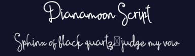 Dianamoon Script by Zavira Mumtaz — Script Handwritten Font — thumbnail 2