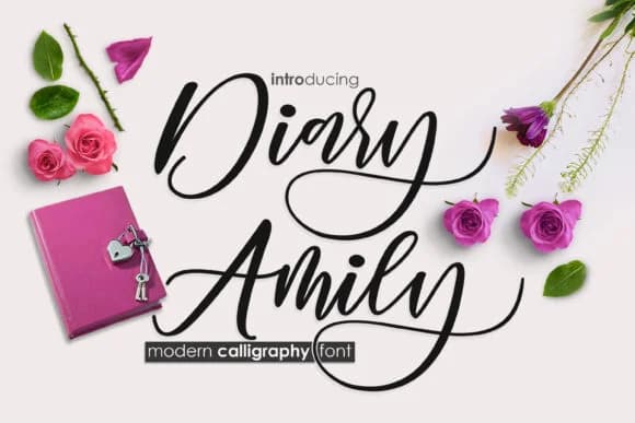 Diary Amily Font by Mrletters — Script Handwritten Font