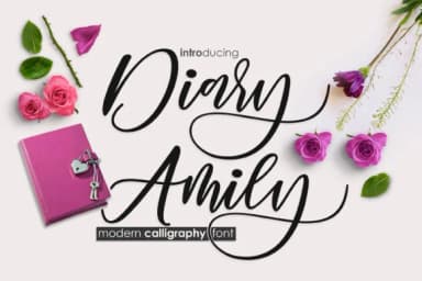 Diary Amily Font by Mrletters — Script Handwritten Font — thumbnail 1