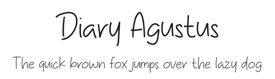 Diary Agustus by MJType — Script Handwritten Font