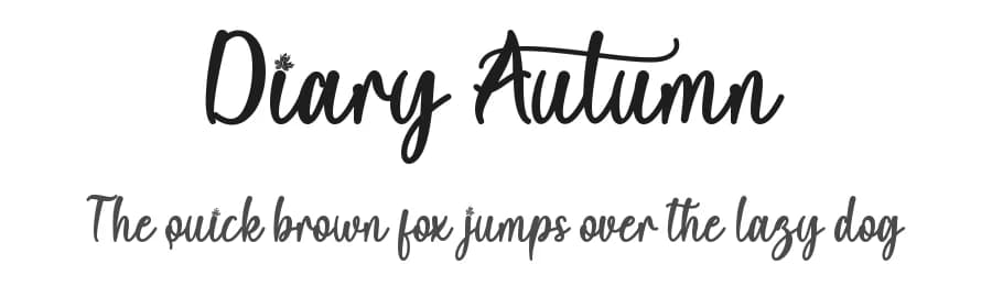 Diary Autumn by Yoga Letter — Script Handwritten Font