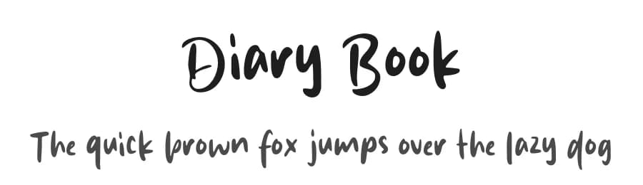 Diary Book by MJType — Script Handwritten Font