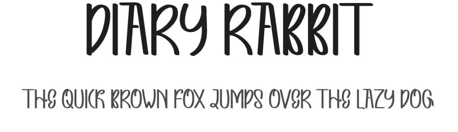 Diary Rabbit by K_IN Studio — Script Handwritten Font