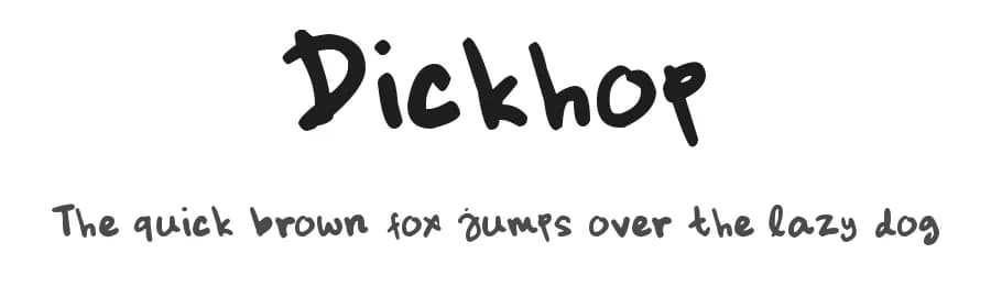 Dickhop by Dickhop — Script Handwritten Font