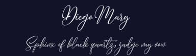 Diego Mary by Ainun Jinan — Script Handwritten Font — thumbnail 2