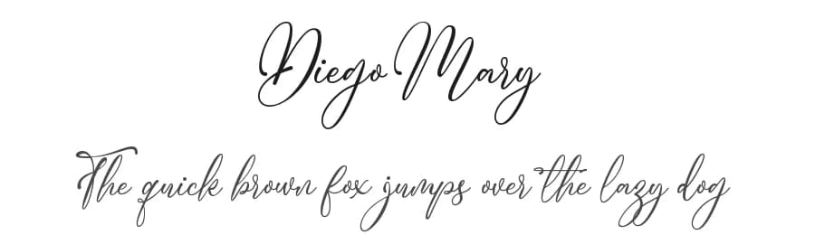 Diego Mary by Ainun Jinan — Script Handwritten Font