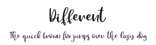 Different by Haksen Studio — Script Handwritten Font