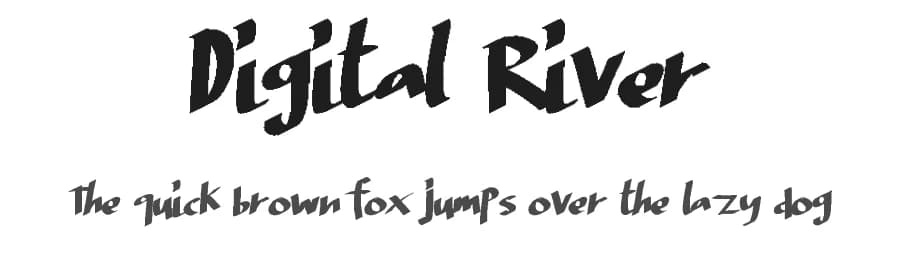 Digital River by Xerographer Fonts — Script Handwritten Font
