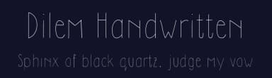 Dilem Handwritten by Dilem Akiner — Script Handwritten Font — thumbnail 2