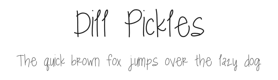 Dill Pickles by Sabrina Schleiger — Script Handwritten Font