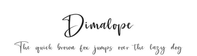 Dimalope by lyanatha — Script Handwritten Font