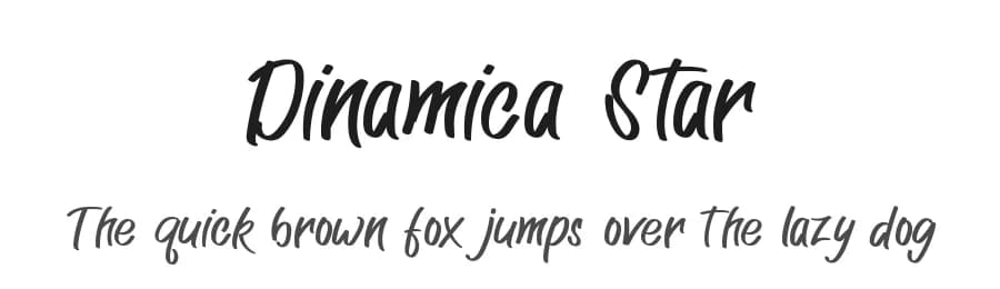 Dinamica Star by Reguler Studio — Script Handwritten Font