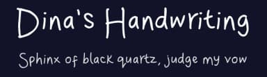 Dina's Handwriting by FontPanda — Script Handwritten Font — thumbnail 2