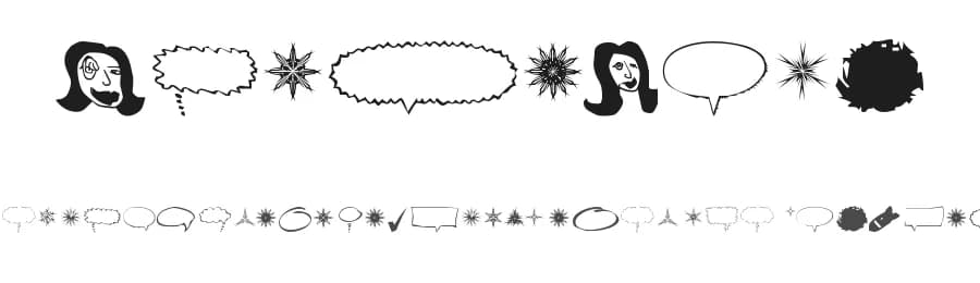 DingoBatz by Ronald Design, Studio Sans One — Dingbats Font — preview 1