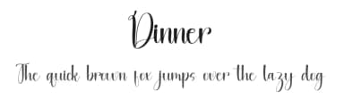 Dinner by FreshtypeINK — Script Handwritten Font — thumbnail 1