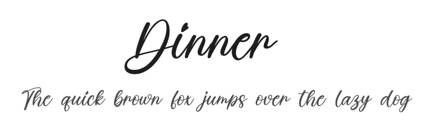 Dinner by Scratchones — Script Handwritten Font
