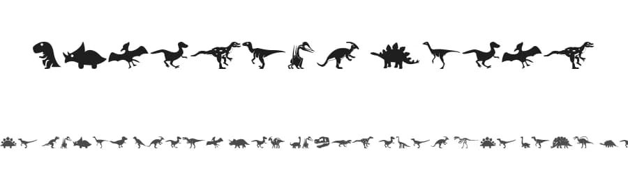 Dinosaur Icons by Woodcutter — Dingbats Font