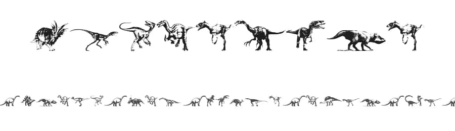 Dinosaurs by Anthony Robinson — Dingbats Font